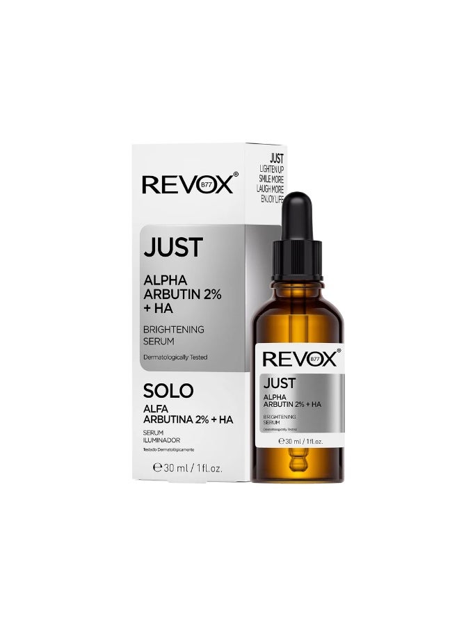 REVOX JUST Alpha Arbutin 2% +HA Brightening Serum 30ml